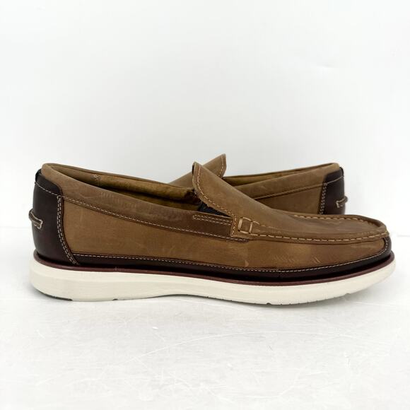Florsheim Mens Tropics Moc Toe Venetian Loafers US 10.5 Wide Brown Leather NWOB main image 6